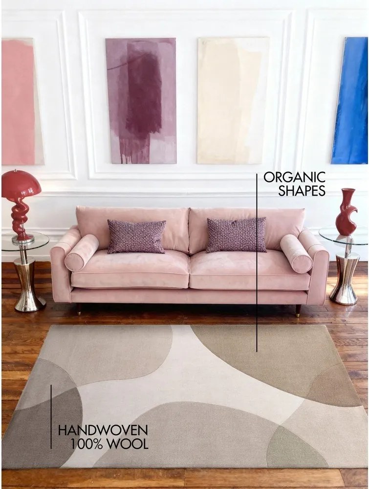 Béžový ručne tkaný vlnený koberec 160x230 cm Hackney Clarissa – Ted Baker