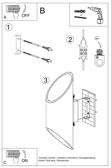 Nástenné svietidlo PENNE 30 1xG9/40W/230V biela