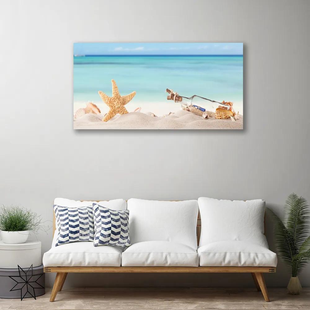 Obraz Canvas Hviezdice mušle pláž 140x70 cm