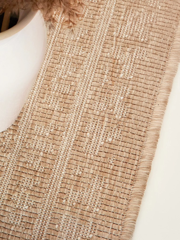 NORTHRUGS, Kusový koberec Duet Rosel 106252 Beige/White - na von aj na doma, 160x230, béžová, chodba / predsieň