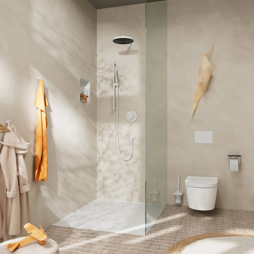 Hansgrohe ShowerSelect Comfort S, termostat pod omietku pre 2 spotrebiče, biela matná, HAN-15554700
