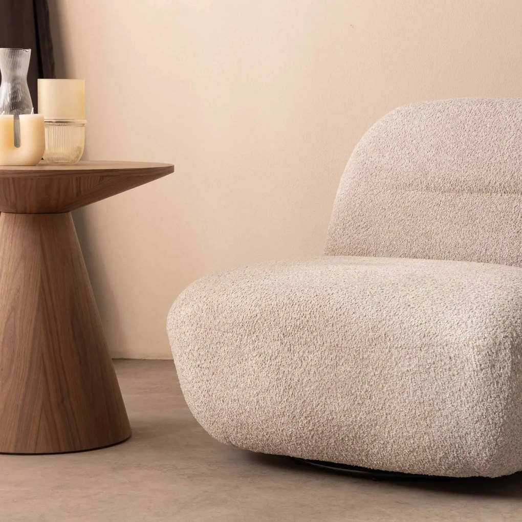 Otočné designové křeslo Giorgia šedo-béžové