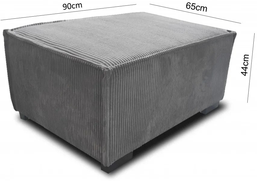 Kreslo s taburetom SMART SET, tmavo sivá