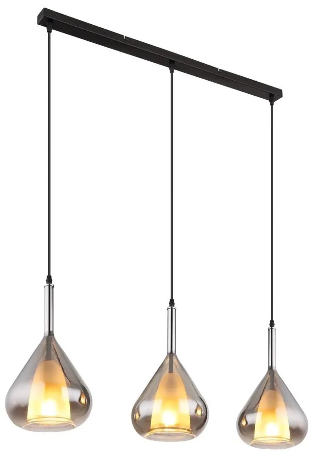 Globo 15542-3 - Luster na lanku GEEKY 3xE27/60W/230V čierna