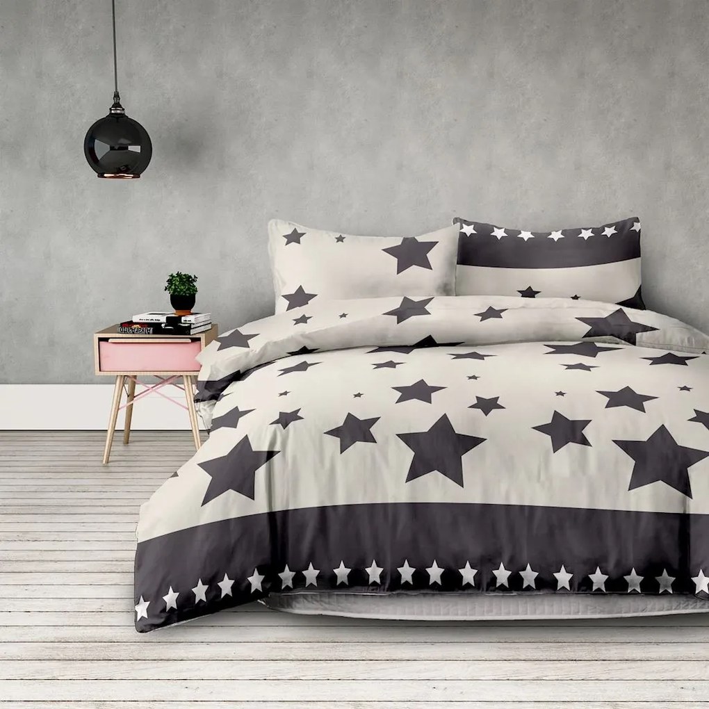 domtextilu.sk Obliečky s hviezdičkami 100% bavlna 70x90 cm 14352-41777