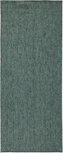 Tmavozelený obojstranný koberec Bougari Miami, 80 × 350 cm