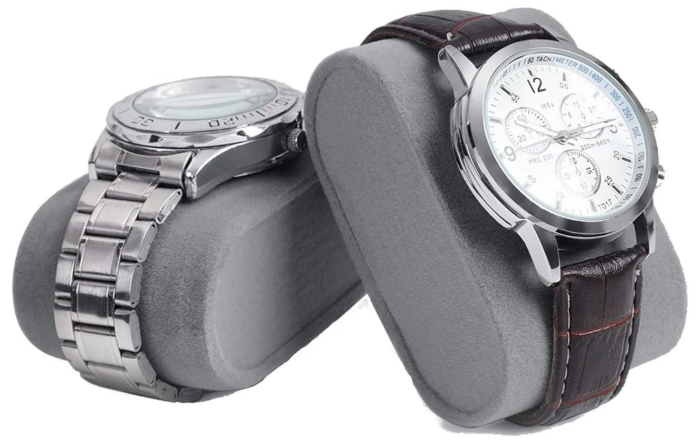 Box na hodinky Watch2, 30x8x11,2 cm, čierna/sivá