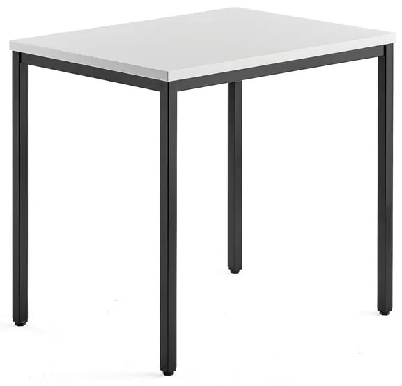Stolík QBUS, 800x600 mm, čierna, biela