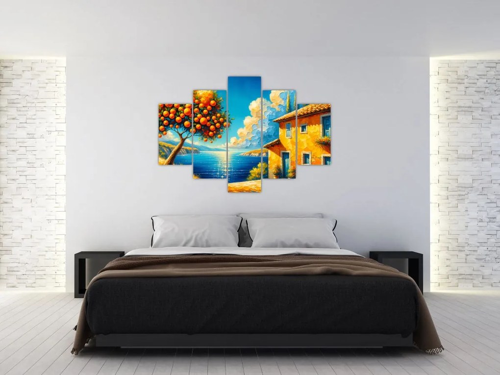 Obraz - Dom s pomarančmi II. (150x105 cm)