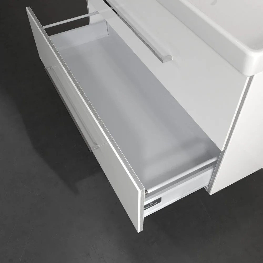 VILLEROY & BOCH Avento závesná skrinka pod umývadlo, 2 zásuvky, 980 x 452 x 514 mm, Crystal White, A89200B4