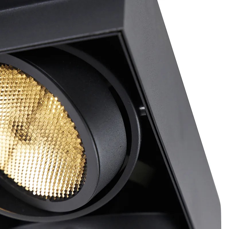 Zapustený reflektor čierny GU10 AR111 bez rámu 2-svetlo - Oneon Honey