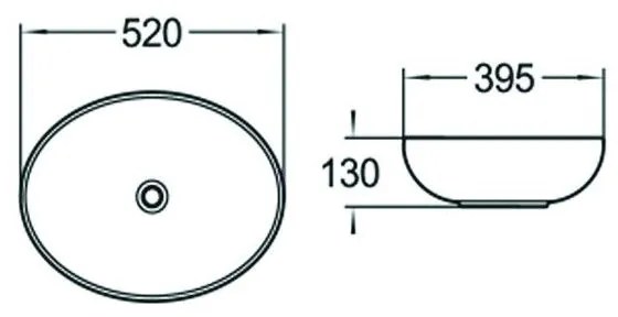 Mexen JOWITA umývadlo, 52x39 cm, biela, 21355200