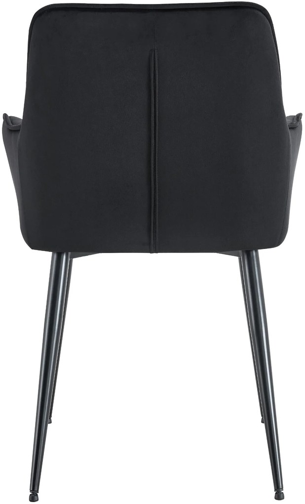 Jedálenská stolička Ferndale - zamat - čierna