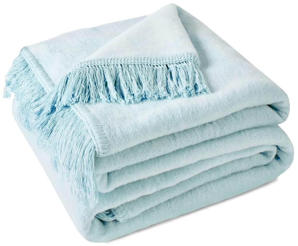 BAVLNENÁ DEKA COTTON CLOUD 150X200 CM SVETLOMODRÁ