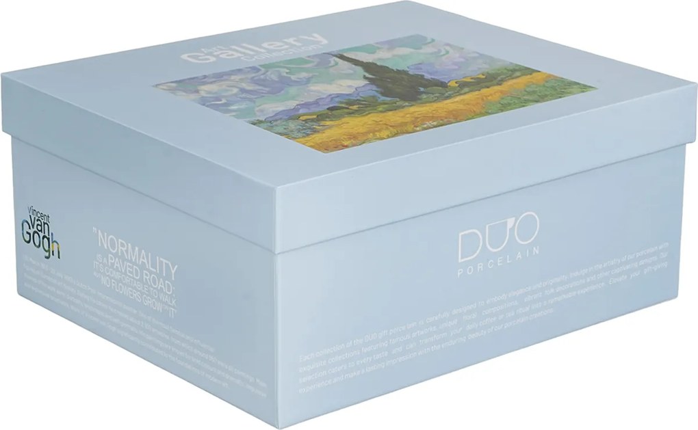 Porcelánová šálka s podšálkou Van Gogh Wheat Field 270 ml sada 2ks