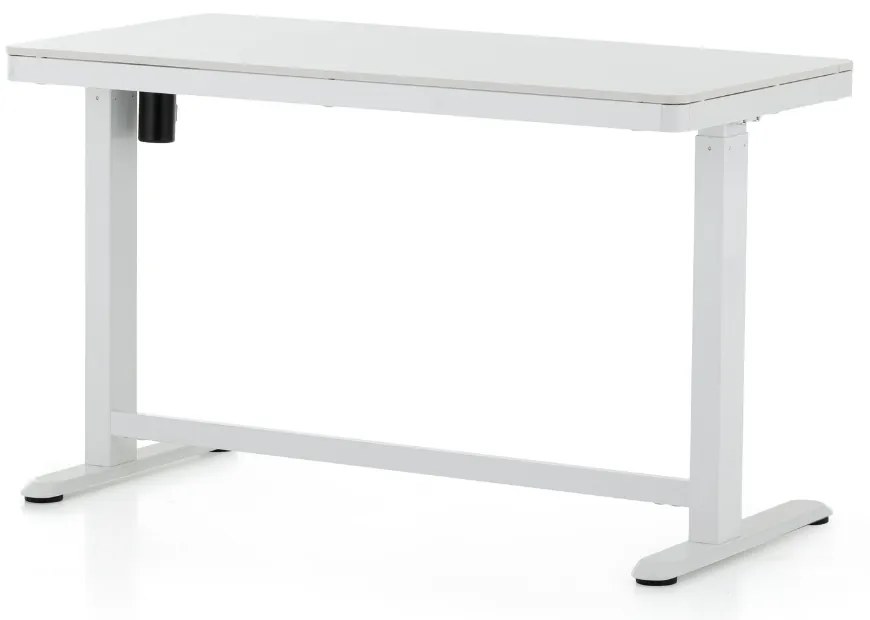 Výškovo nastaviteľný stôl OfficeTech 2, 120 x 60 cm, biela