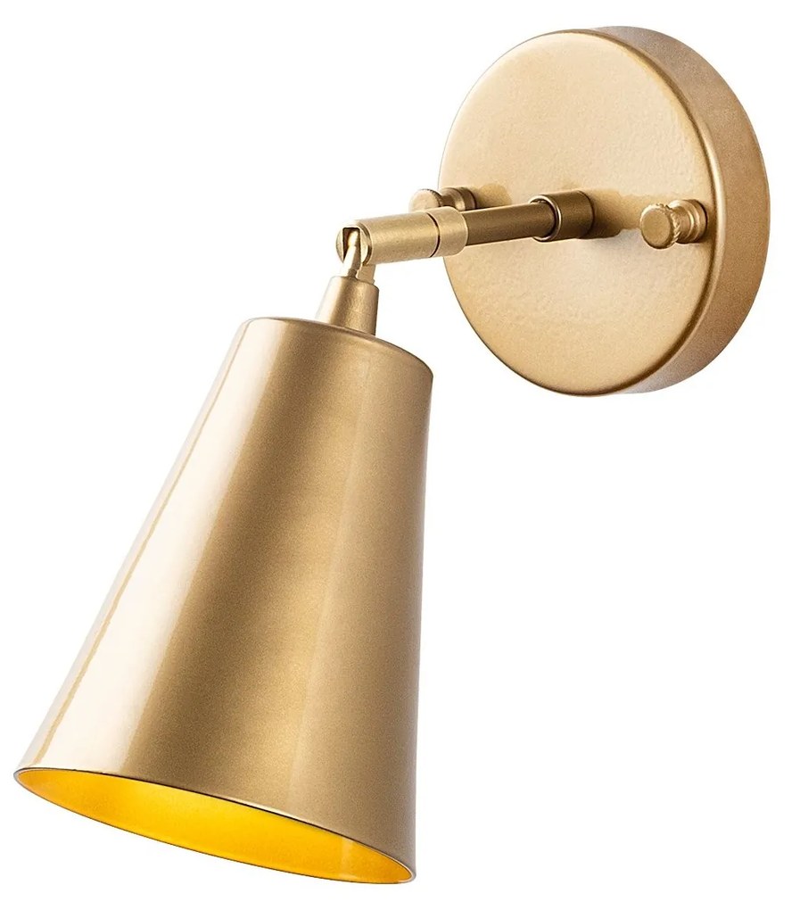 Nástěnná lampa Evander zlatá