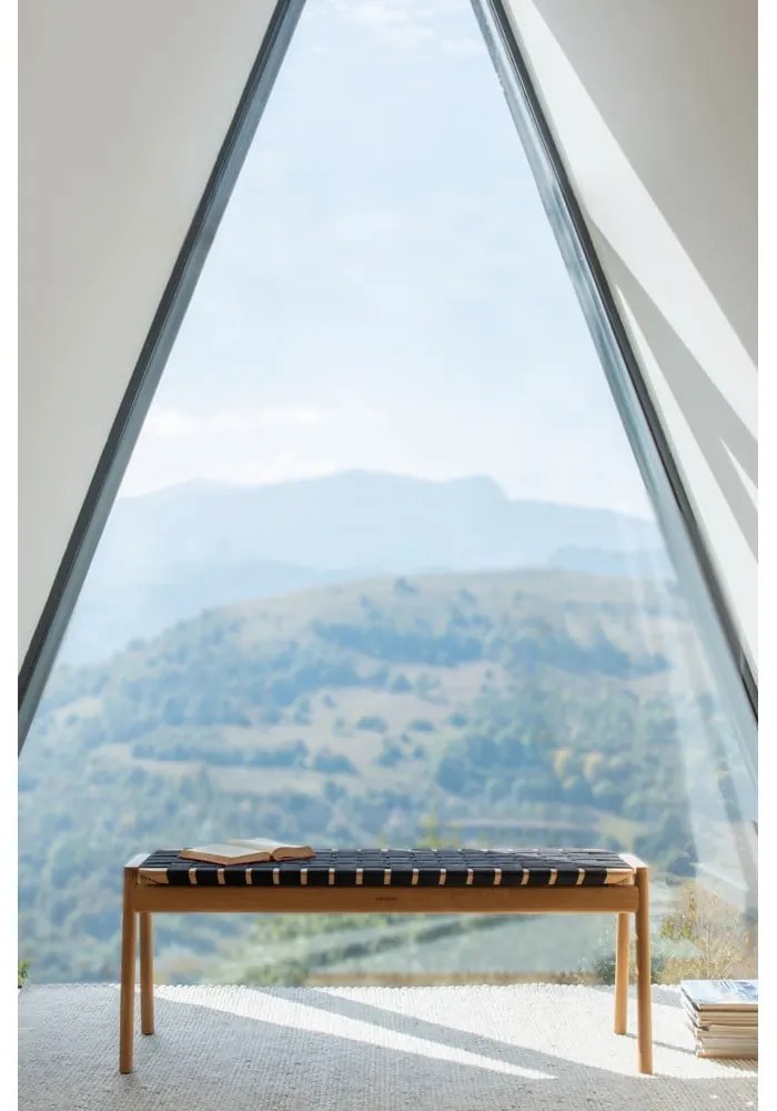 Čierna/v prírodnej farbe lavica Klupa - Gazzda