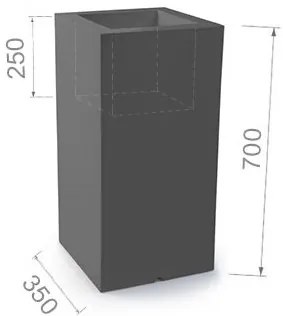 Biely kvetináč TOWER-POT s osvetlením