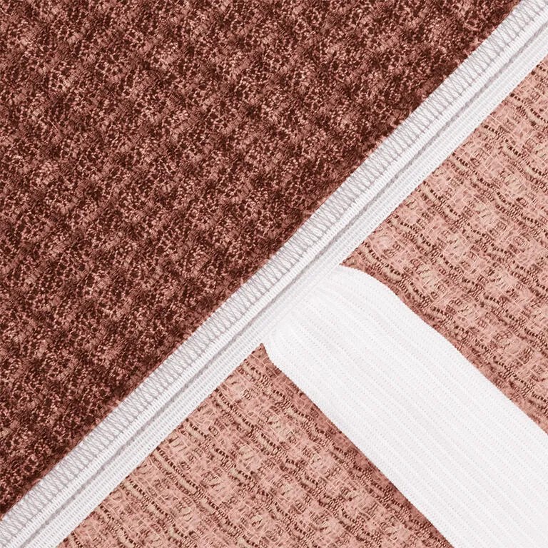 Super strečové poťahy RUBINIA tehlová rohová sedačka (š. 340 - 540 cm)