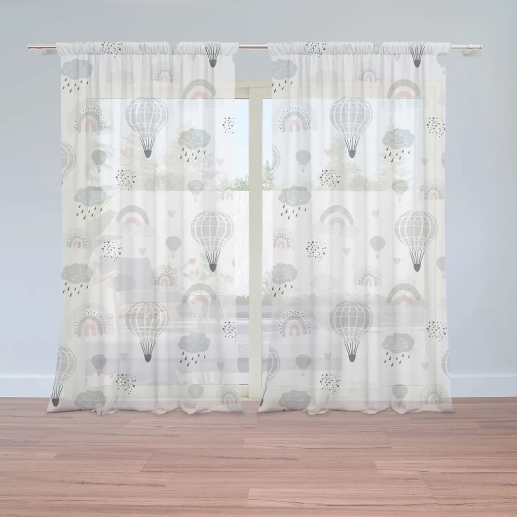 Sablio Záclony Maľované teplovzdušné balóny: 2ks 150x250cm
