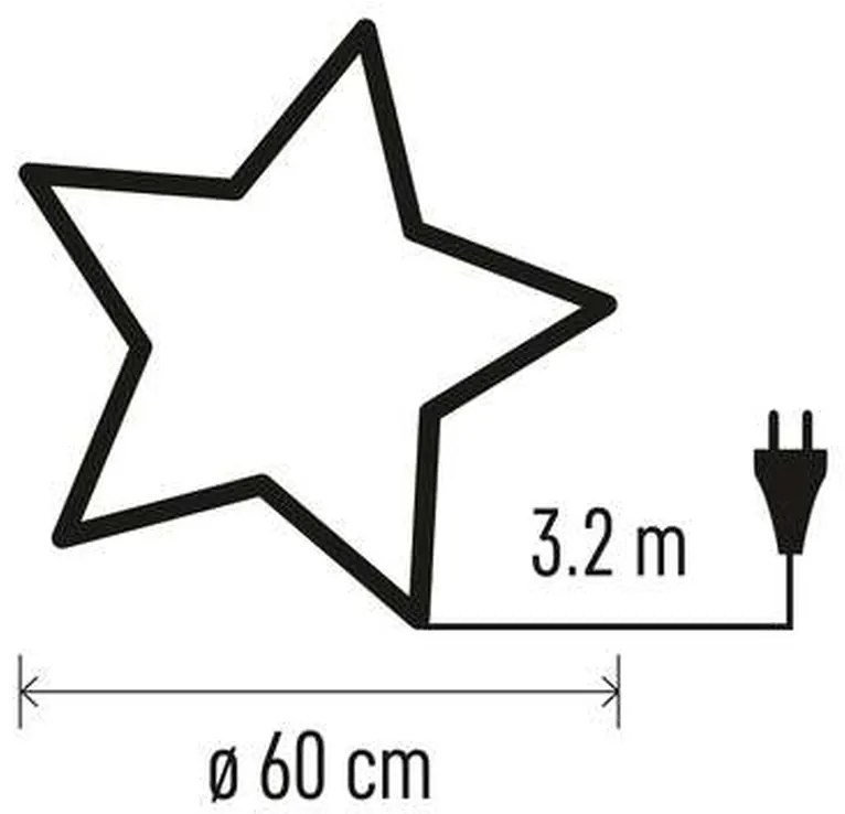 EMOS Vianočná papierová hviezda závesná 60cm DCAZ09
