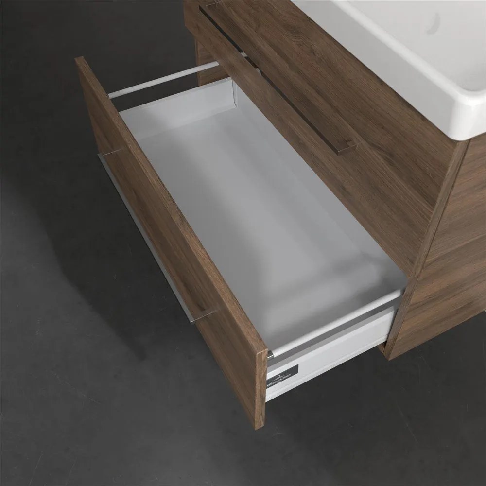 VILLEROY &amp; BOCH Avento závesná skrinka pod umývadlo, 2 zásuvky, 780 x 452 x 514 mm, Arizona Oak, A89100VH