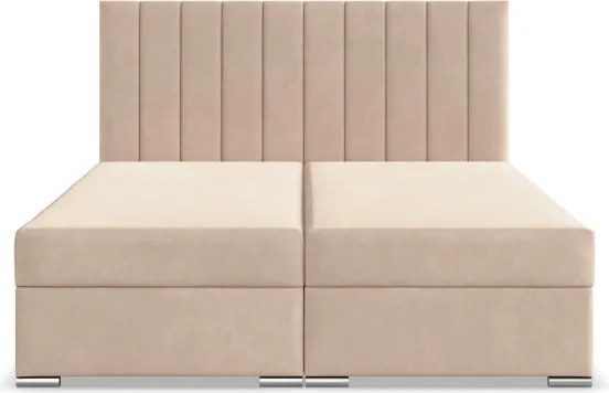 Manželská posteľ AGEN Velvet 160×200 cm béžová