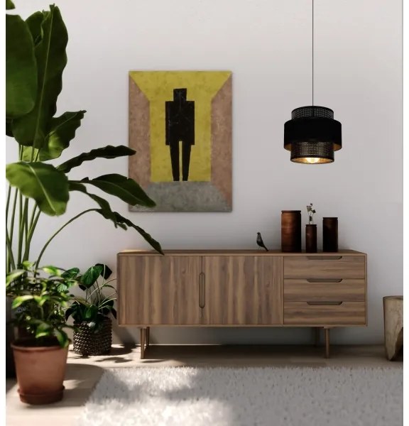 Luster na lanku NESS 1xE27/60W/230V čierna