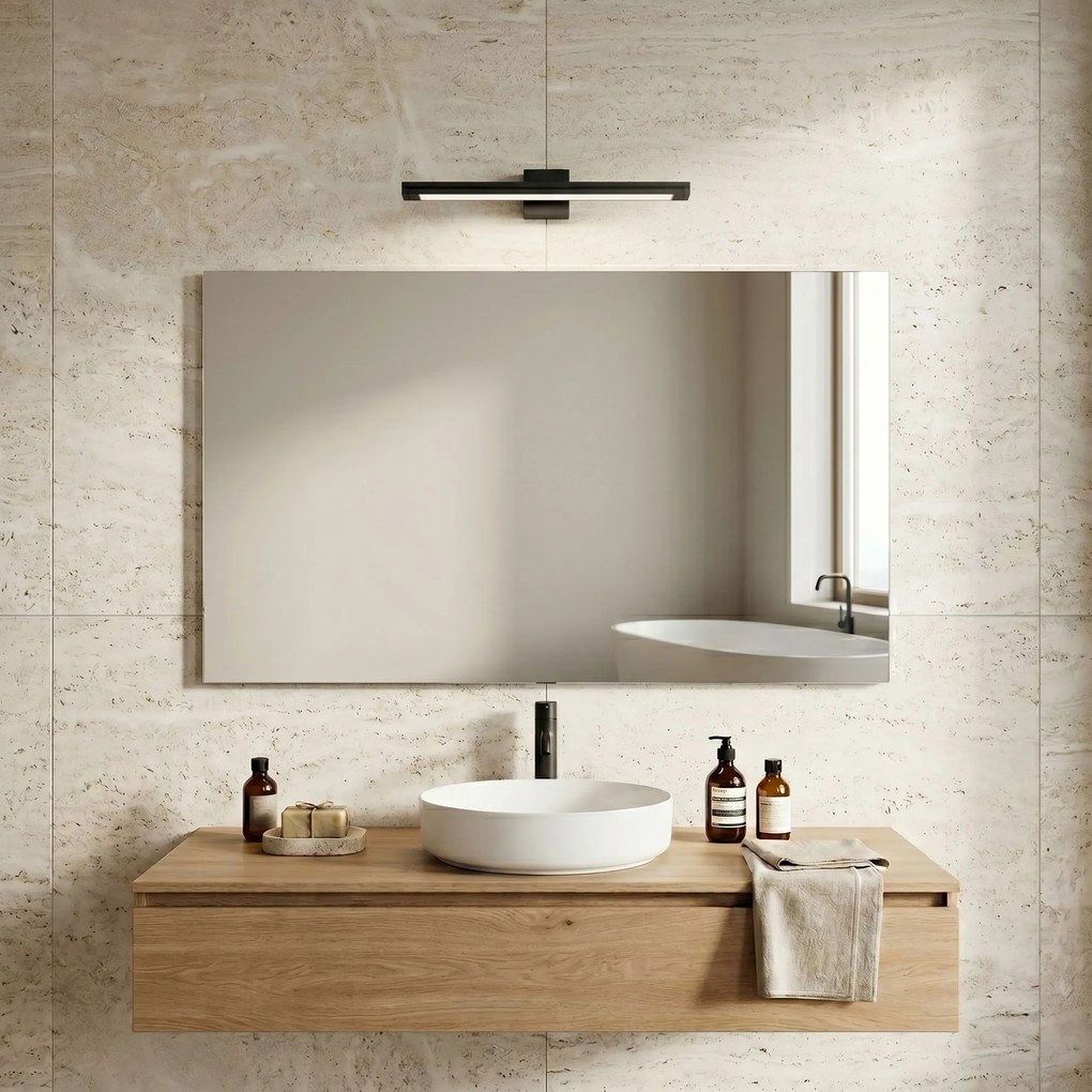 Toolight Toolight, LED nástenné svietidlo, 40cm, 8W, 4000K, 1000lm, SWE049-1W, čierna matná, OSW-20149