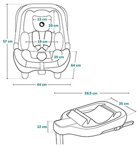 Lionelo - Otočná autosedačka so základňou ASTRID SET i-Size 40-87 cm čierno-sivá