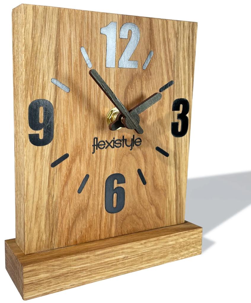 Stolové hodiny Square Oak Flexistyle zs1, 16cm