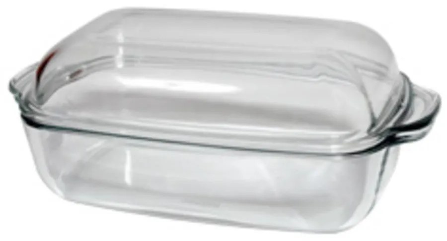 Misa/pekáč hranatý sklenený 3,2l +2,3l s vekom KLC