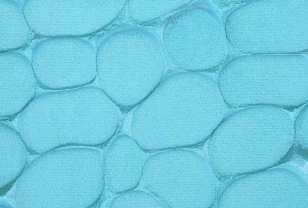 BO-MA, Protišmyková kúpeľňová predložka 3D 0133 tyrkys, 50x80, modrá, kúpeľňa