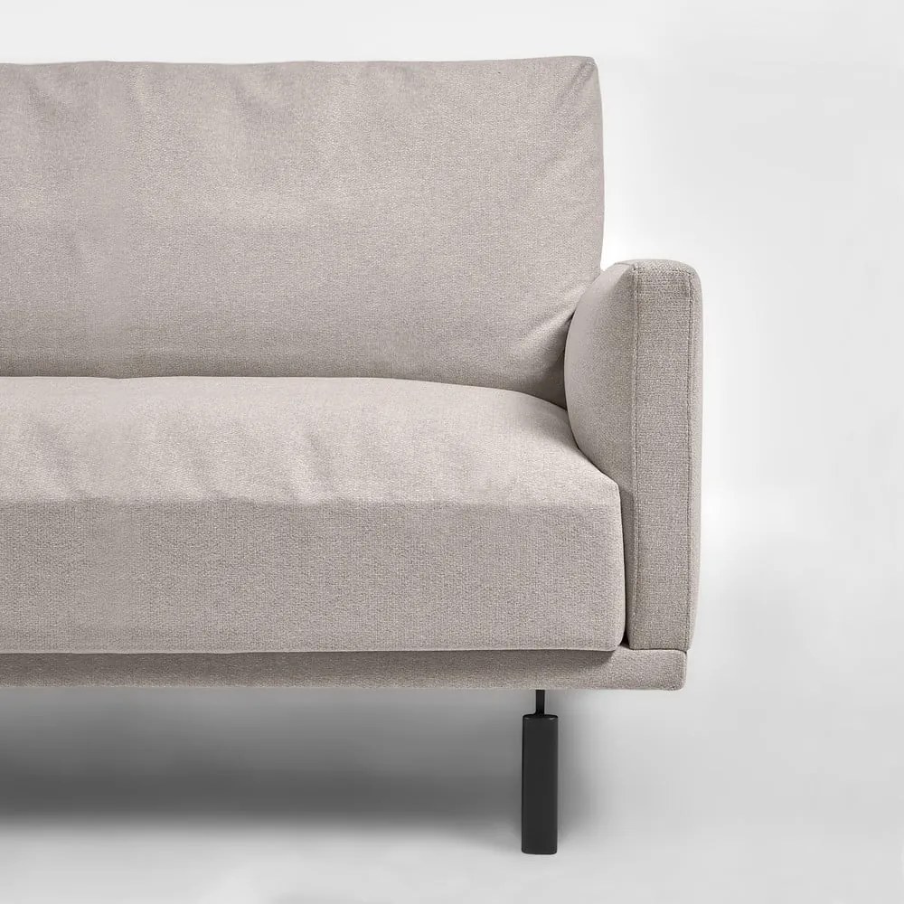 Béžová rohová pohovka Kave Home Galene, ľavý roh, 254 cm
