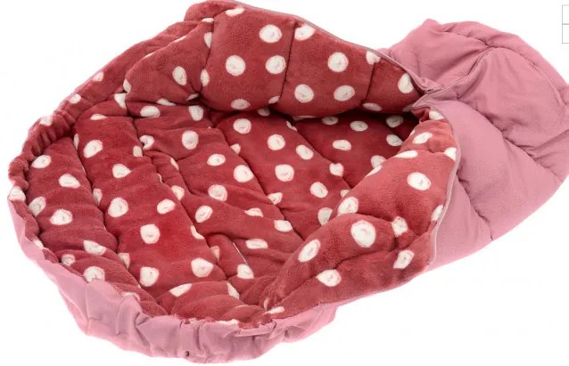 Detský spací vak DOTS PINK/BURGUNDY