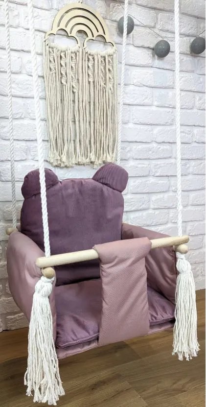 Detská hojdačka LULLABY - STARORUŽOVÁ