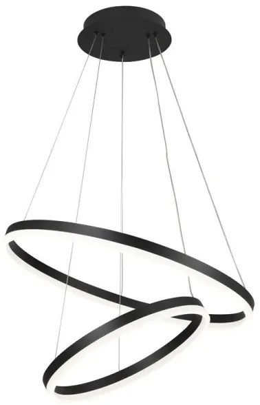 Brilagi - LED Stmievateľný luster na lanku CIRCLE LED/70W/230V 3000-6500K čierna +DO