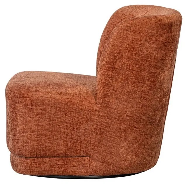 Oranžové zamatové kreslo Atty – WOOOD