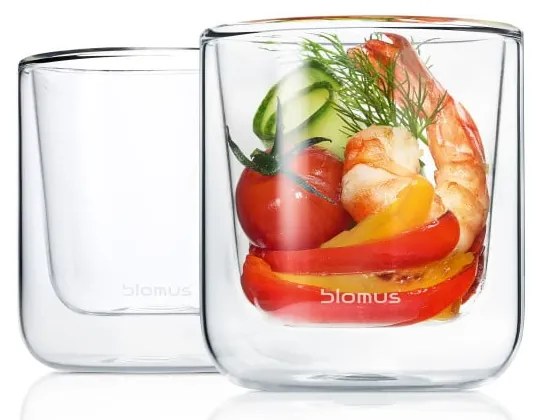 Sada 2 dvojitých šálok na kávu Blomus Nero, 200 ml