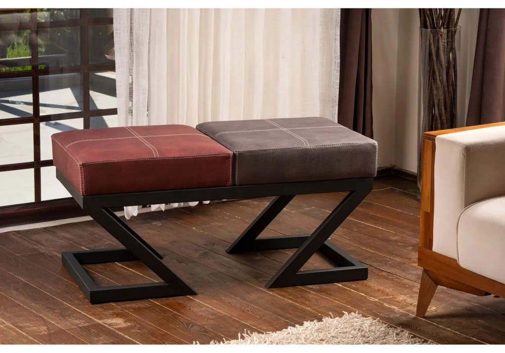 Taburet BRDA 92 cm burgundská červená/antracit