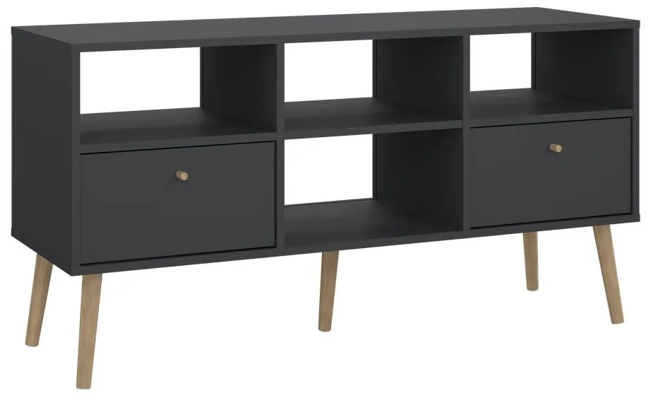 Antracitový TV stolík 117x61 cm Bodo – Tvilum