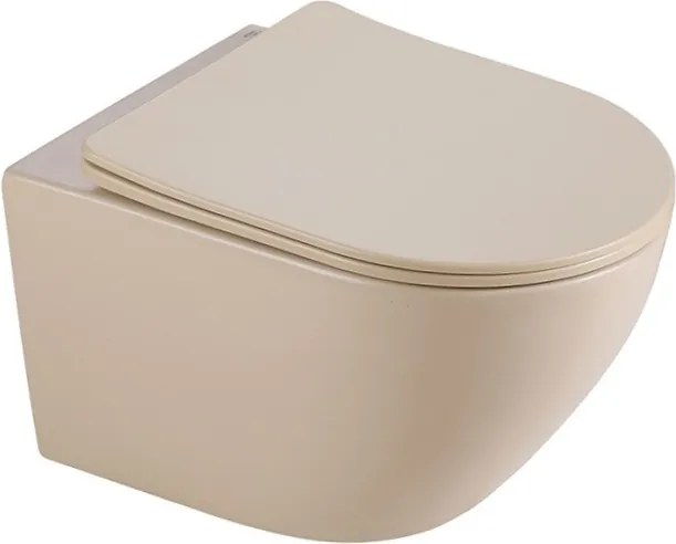 BPS-koupelny Závesná WC misa so SoftClose sedadlom HYD-6978, cappuccino