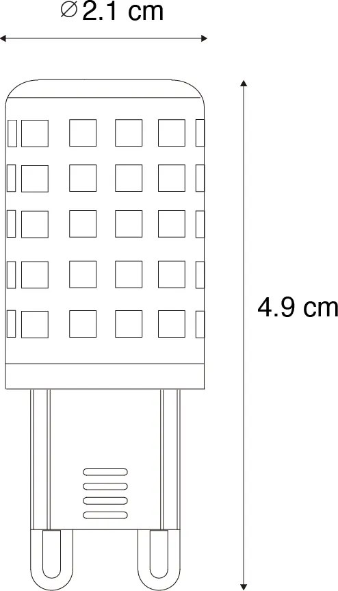 Inteligentná stmievateľná LED žiarovka G9 Bright 2,5 W 250 lm 2700-6500 K