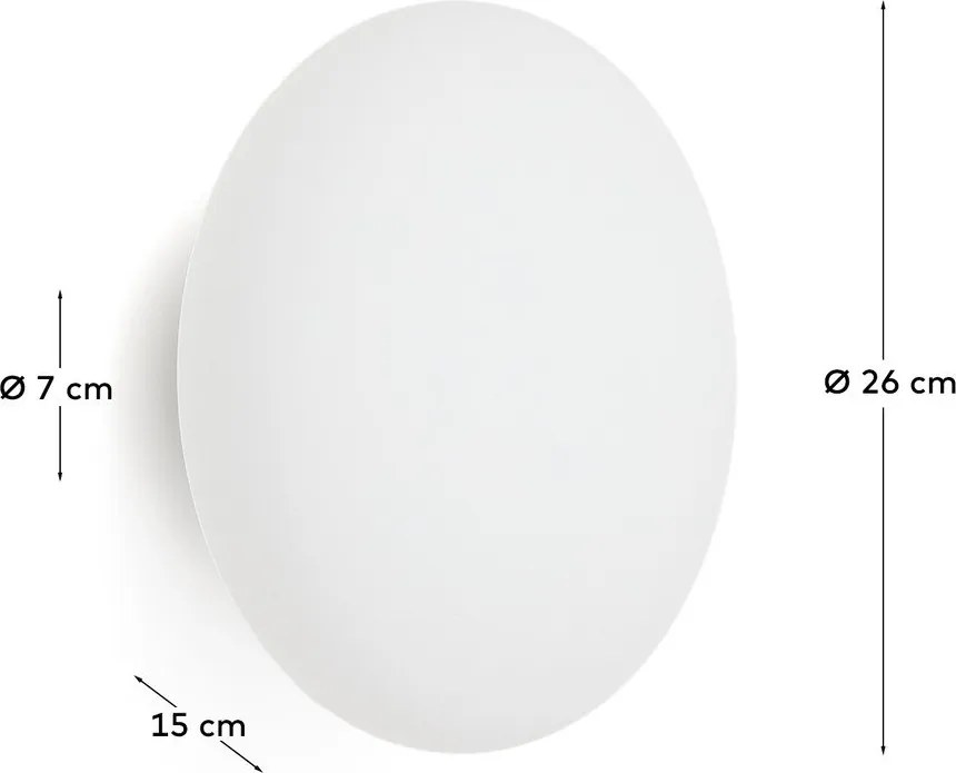 Biele/v striebornej farbe nástenné svietidlo ø 26 cm Bamila – Kave Home