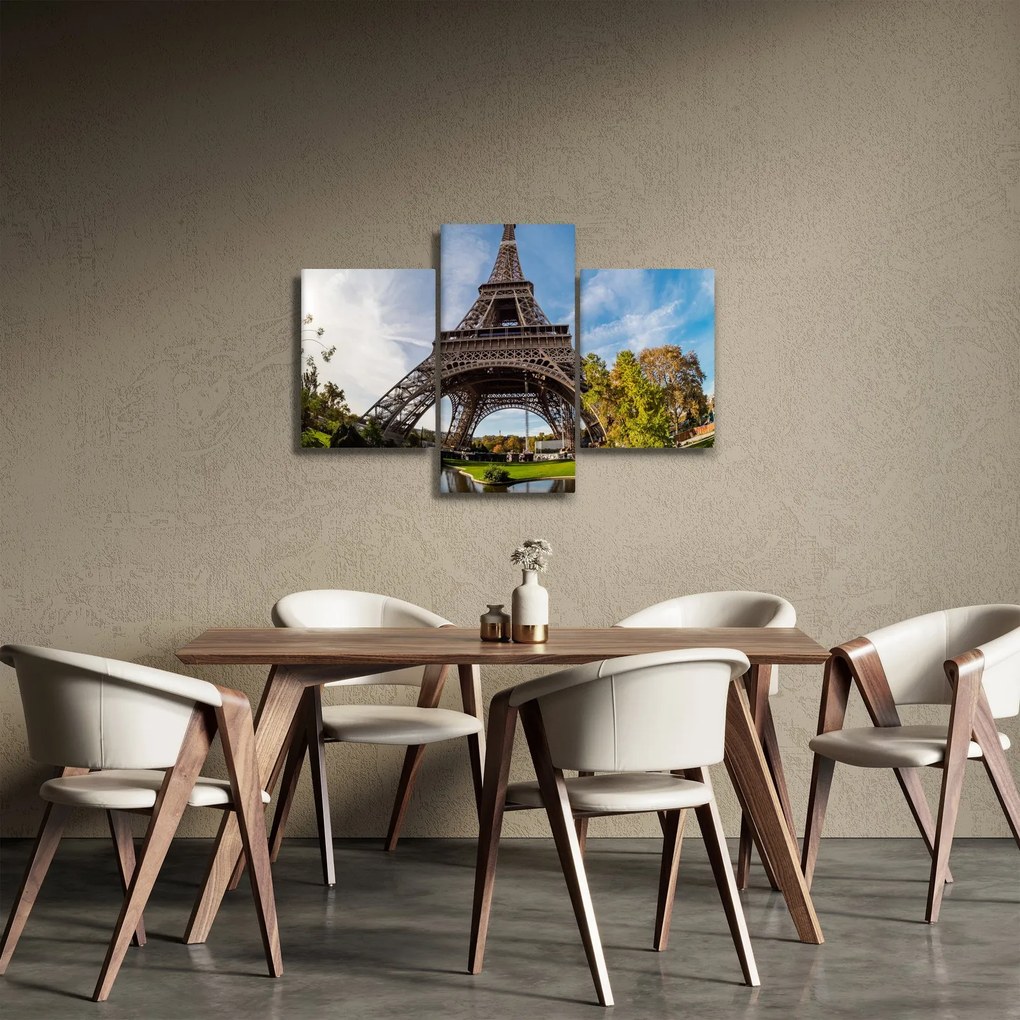 Obraz - Eiffelova farebná veža (90x60 cm)