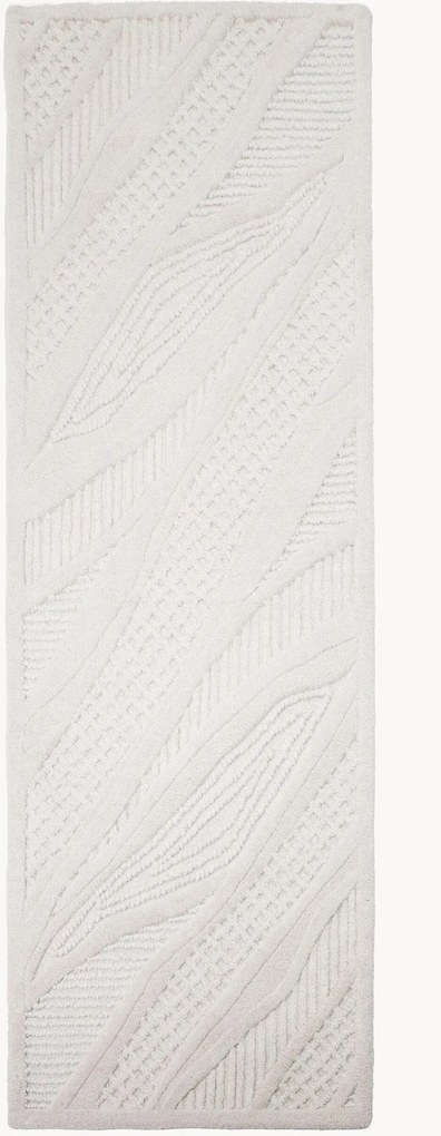 Ručne všívaný vlnený behúň s reliéfnou štruktúrou Sculptured Abstract