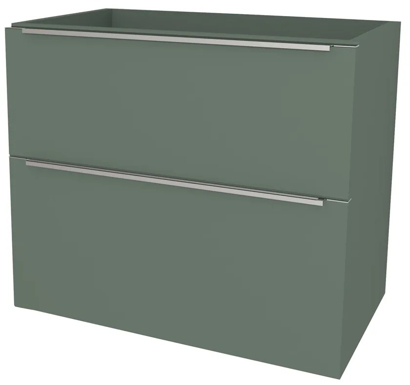 Mereo, Mereo Mailo, kúpeľňová skrinka 81 cm, chróm madlo, Multidecor, Zelená Verde, MER-CN591SZEV1