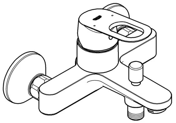 GROHE 23341000 - Vaňová batéria BAULOOP DN 15, lesklý chróm