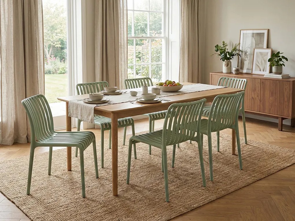 Plastová stolička TREGO, zelená